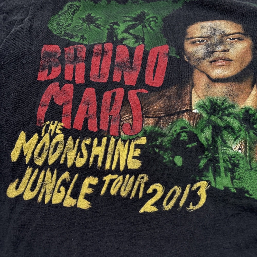 Bruno Mars The Moonshine Jungle Tour 2013 T-shirt Mens Size Medium Black - Picture 6 of 16